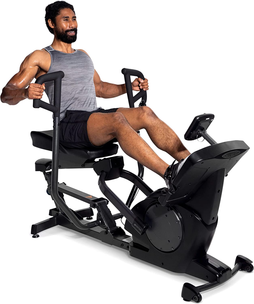 Person using a Teeter Power10 Rower 