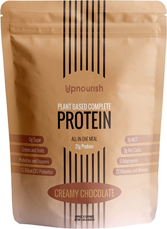 UpNourish Plant-Based Protein Powder shake