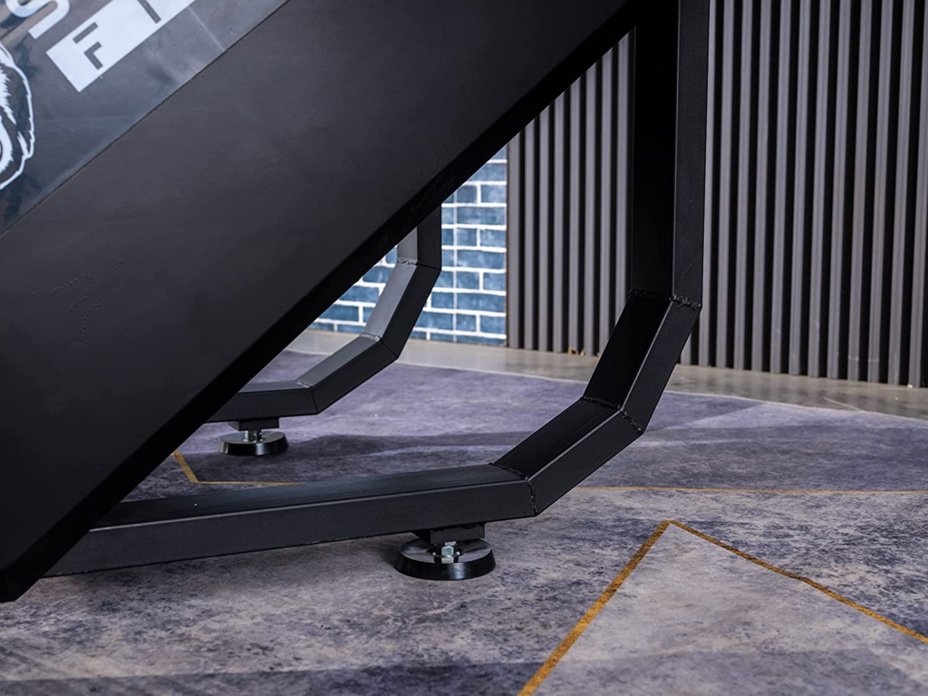 A close-up of the stair climber machine
